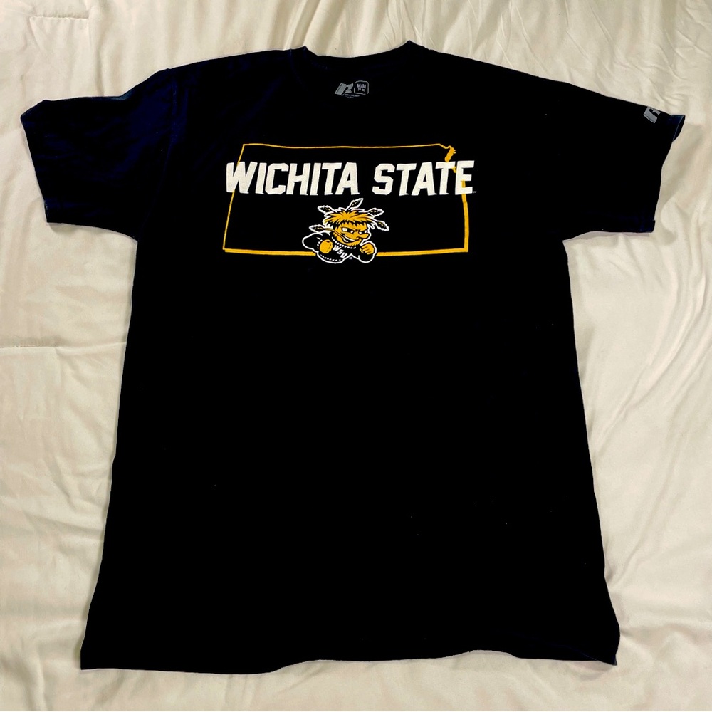 Wichita State Shockers Graphic Tee Men’s M Black Russell Athletic NCAA